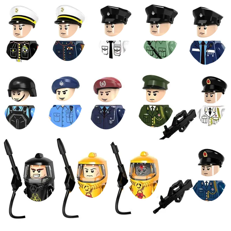 Lego Set Creator - 특수 경찰 도시 교통 경찰 빌딩