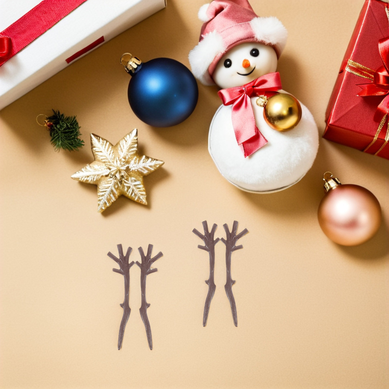 Christmas Tree Artificial - 200개 크리스마스 장식 인조 뿔, 건조