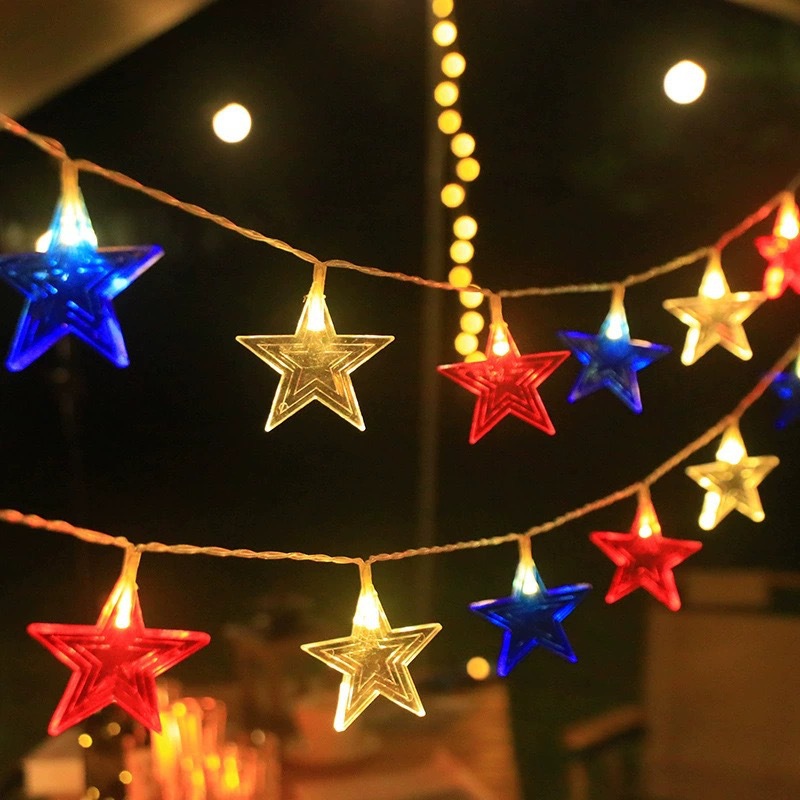 Led Fairy String Lights - 3색 스타 LED 스트링 조명 따뜻한