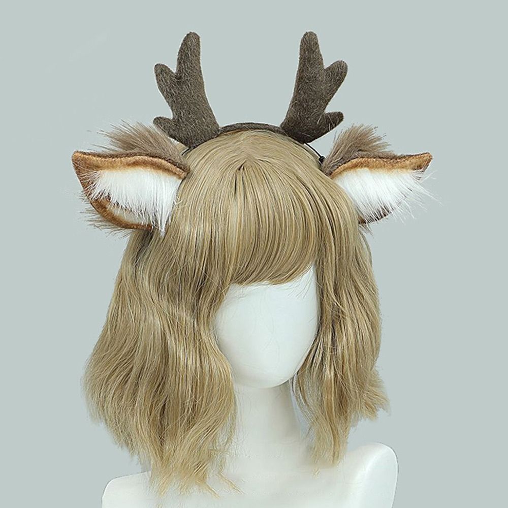 Reindeer Antlers Headband - 유니섹스 사슴 귀 루돌프 뿔 머리띠