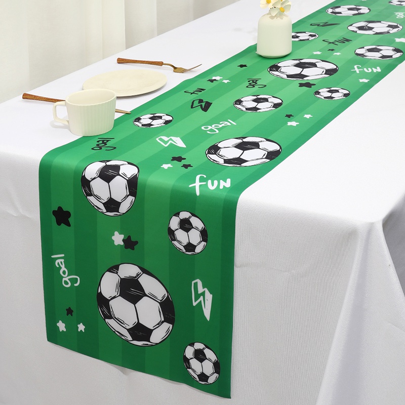 Christmas Table Runner - 1pc 축구/축구 파티 테이블 플래그 테이블