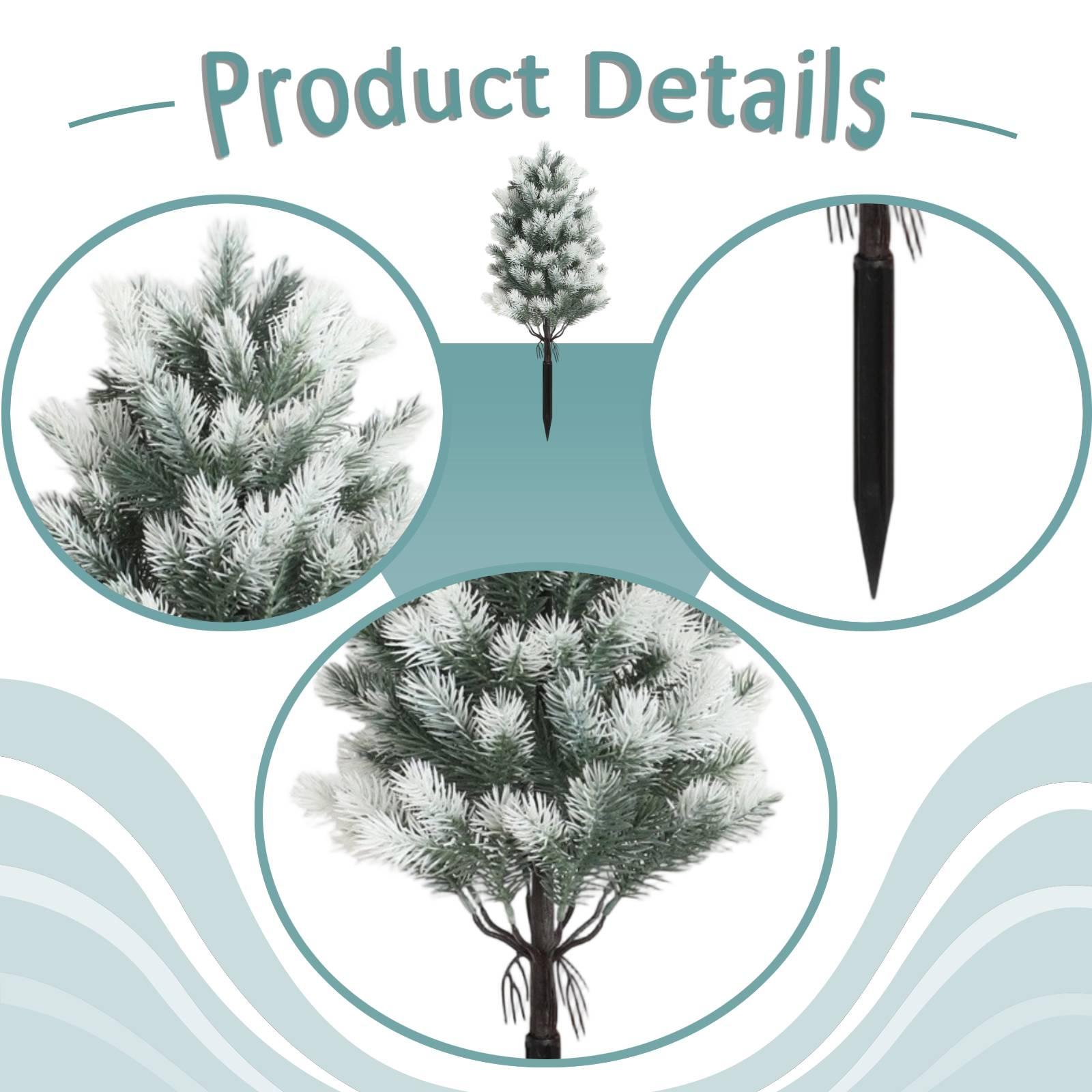 Christmas Tree Artificial - 정원용 인조 나무, 지지대 포함, 실물