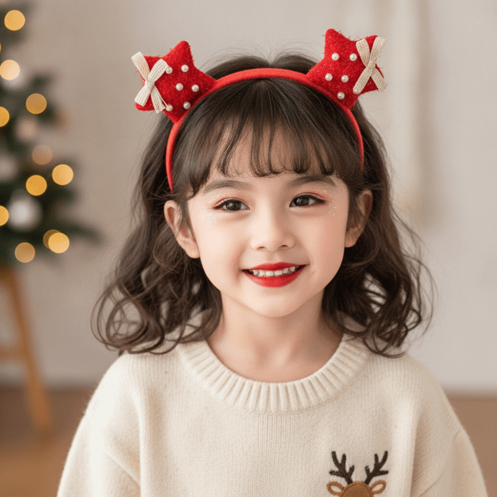 반짝이는 스팽글 크리스마스 헤어밴드 밝은 빨간색 탄성  - Santa Hat Plush 리뷰 및 가격