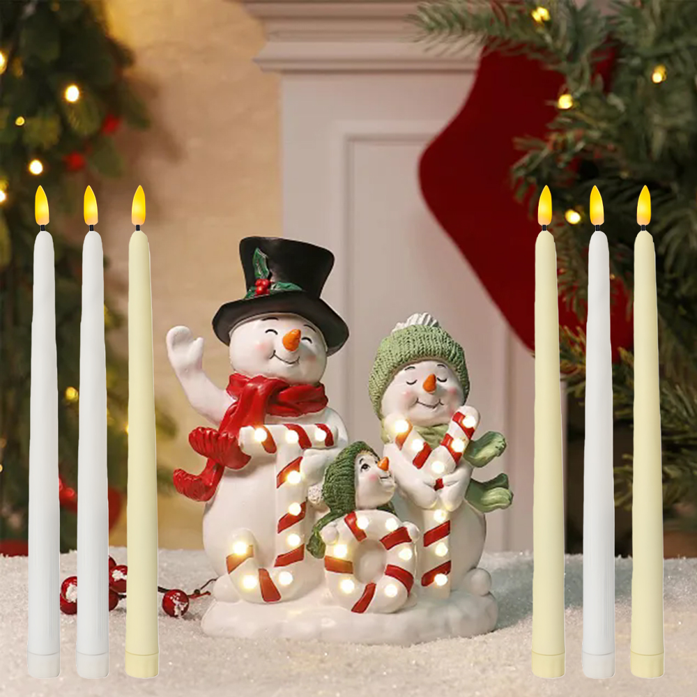 6pcs LED 무불꽃 테이퍼 양초 조명, 배터리로 작 - Holiday Candle Set 리뷰 및 가격