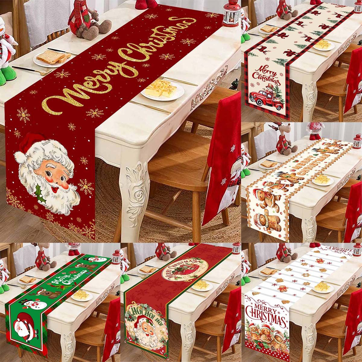 크리스마스 산타 클로스 폴리에스터 테이블 러너 드레서  - Christmas Table Runner 리뷰 및 가격