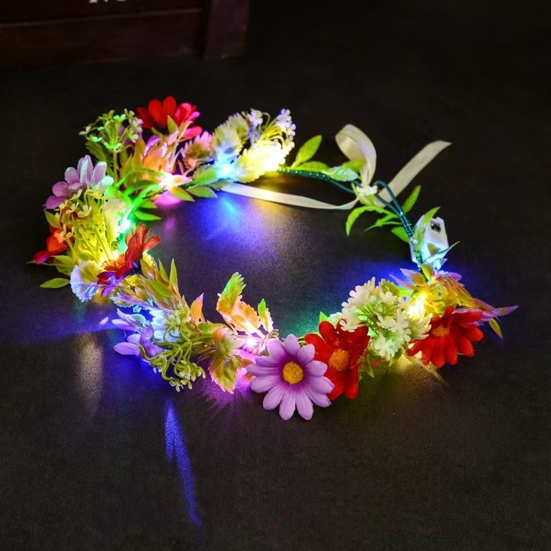 빛나는 꽃 화환 LED 꽃 왕관 빛나는 머리 장식 요정 - Led Fairy String Lights 리뷰 및 가격