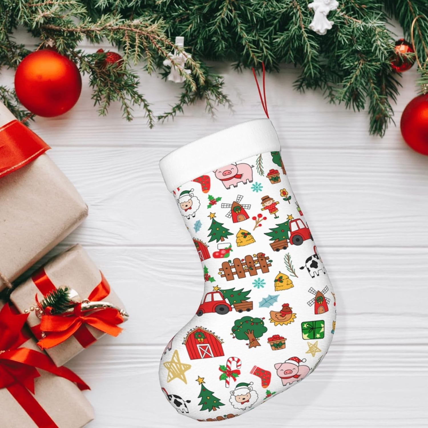 농장 동물 크리스마스 양말 선물 맞춤형 대형 크리스마스 - Christmas Stocking Hanging 리뷰 및 가격