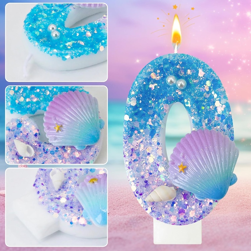 0-9 무료 조합 디지털 캔들 퍼플 쉘 생일 캔들은 생 - Holiday Candle Set 리뷰 및 가격
