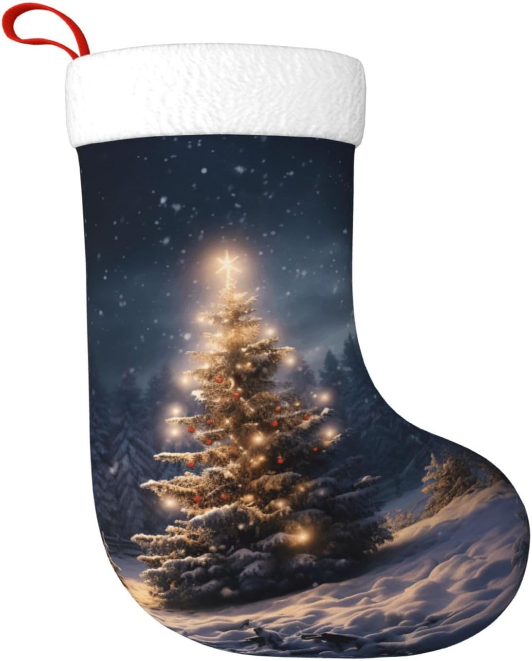 크리스마스 트리 눈꽃 선물 양말 1개, 17.7인치 크 - Christmas Stocking Hanging 리뷰 및 가격