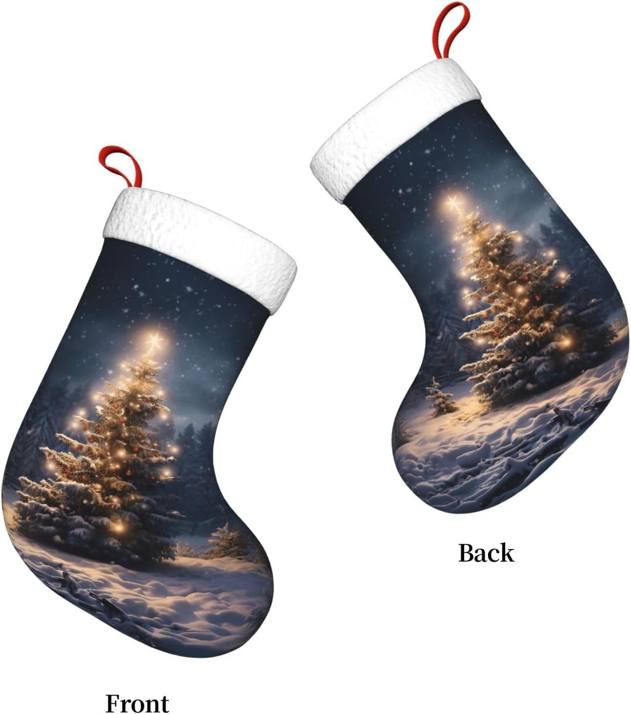 크리스마스 트리 눈꽃 선물 양말 1개, 17.7인치 크 - Christmas Stocking Hanging 리뷰 및 가격