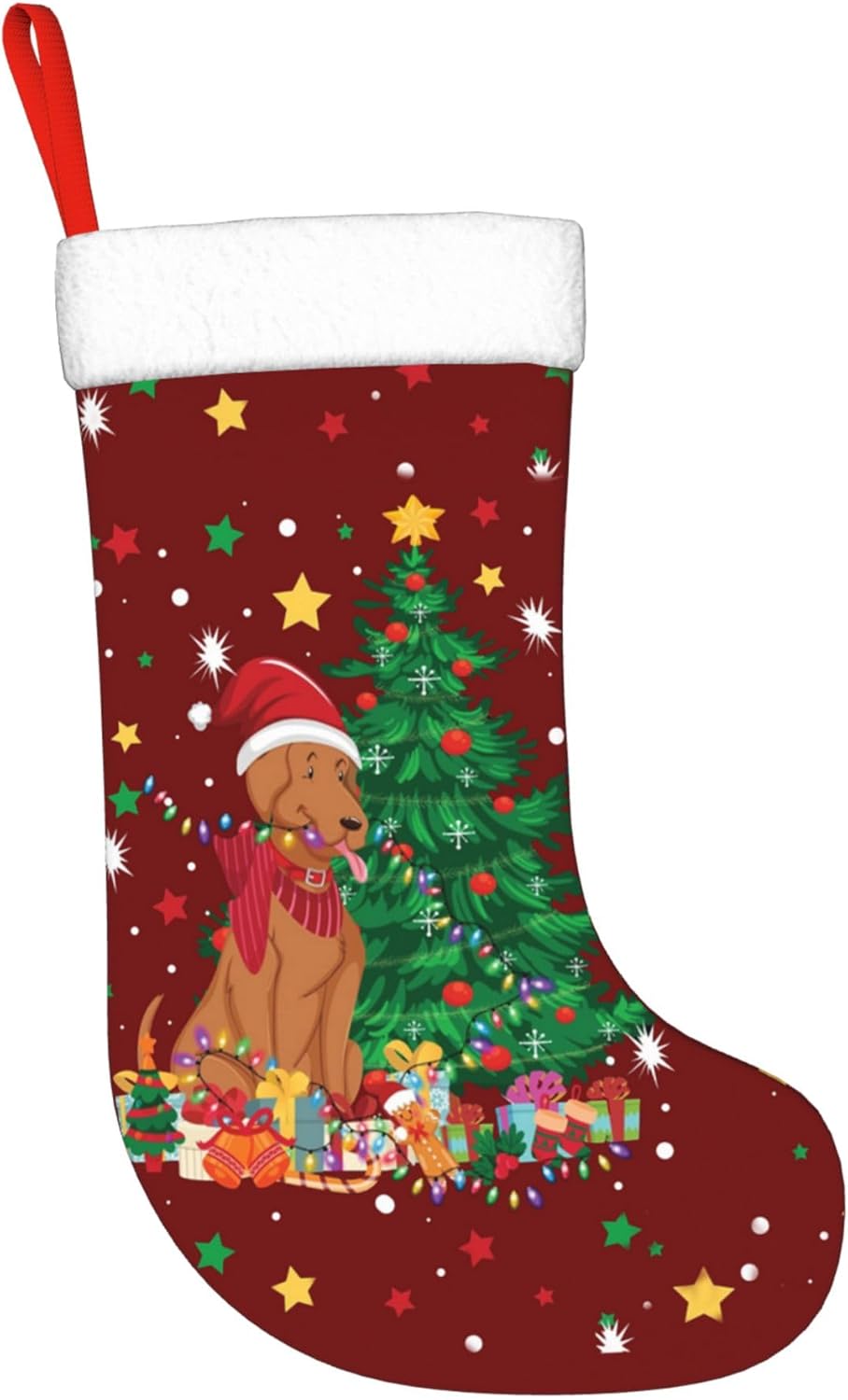 크리스마스 강아지 조명 디자인 17.7인치 벽난로 장식 - Christmas Stocking Hanging 리뷰 및 가격